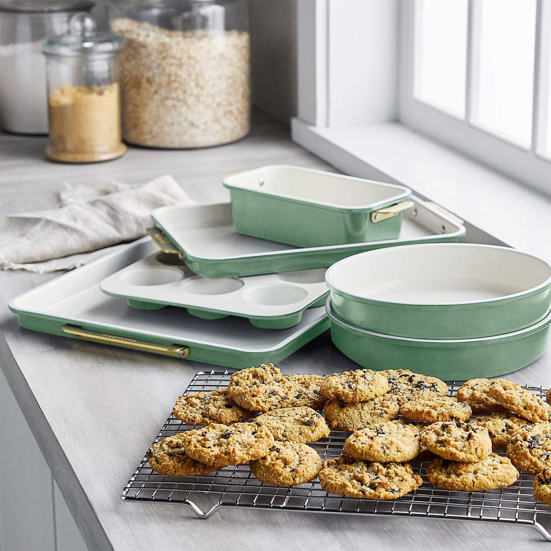 7-PIECE BAKEWARE SET - GREEN