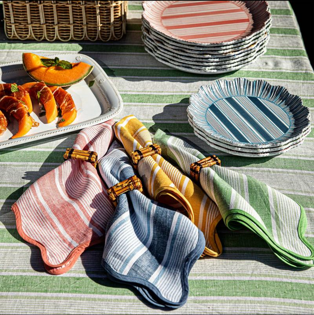 CABANA STRIPE NAPKIN ASSORTED SET/4 - MULTI