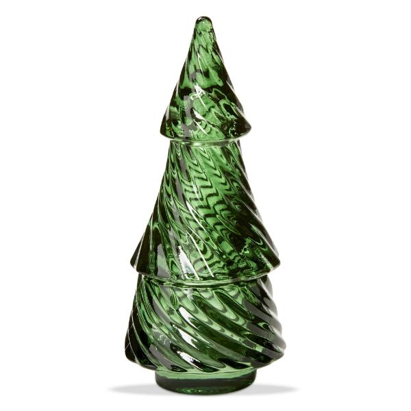 GLASS TWIST TREE TEALIGHT HOLDER GREEN - TAG - Compralo en CorinneRegalos.com