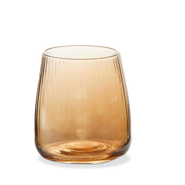 CHELSEA OPTIC STMLS WINE GLASS AMBER - TAG - Compralo en CorinneRegalos.com