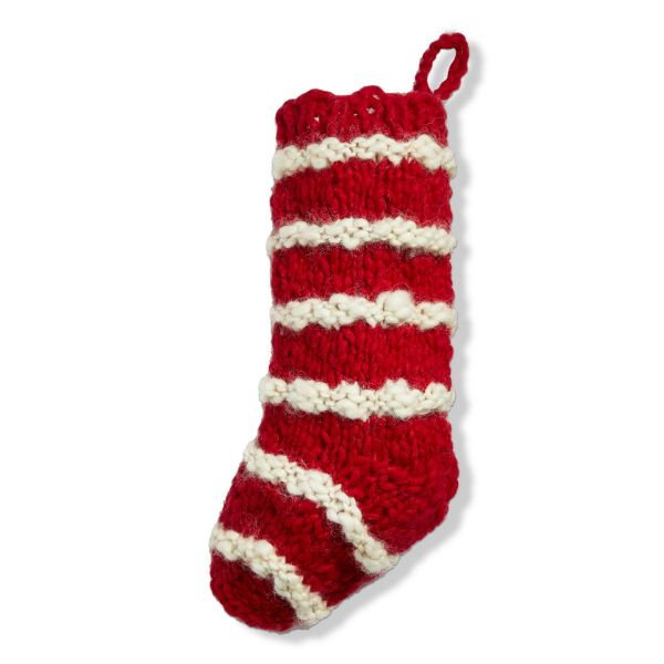 STRIPE KNIT STOCKING - TAG - Compralo en CorinneRegalos.com