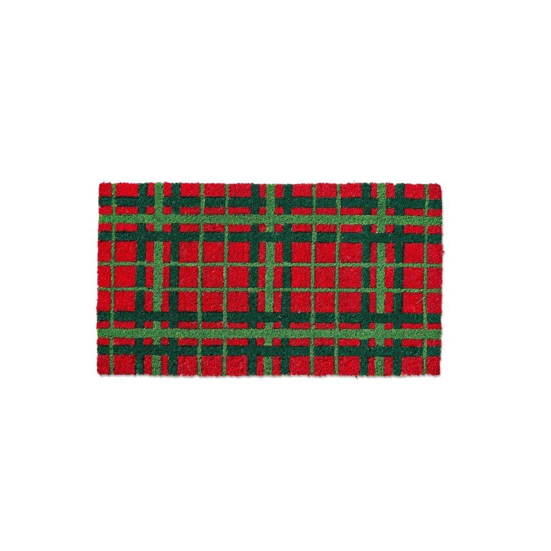 MERRY PLAID COIR MAT - TAG - Compralo en CorinneRegalos.com