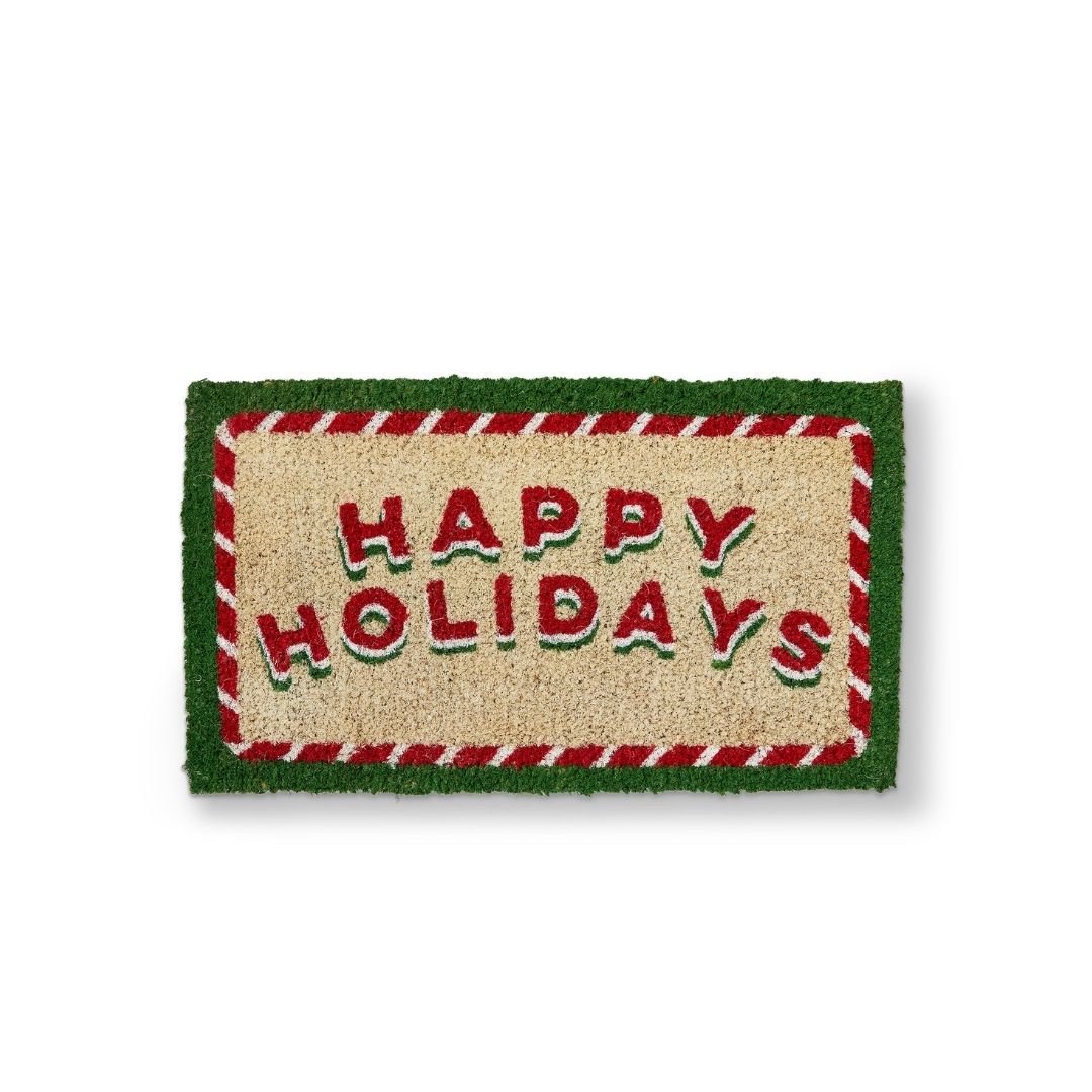 HAPPY HOLIDAY COIR MAT - TAG - Compralo en CorinneRegalos.com