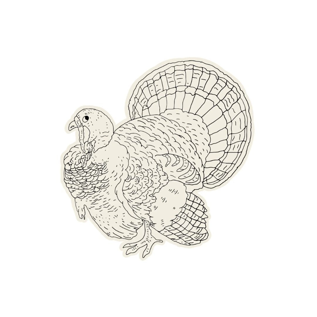 DIE CUT COLORING TURKEY PLACEMAT  12 SHEETS - HESTER & COOK - Compralo en CorinneRegalos.com