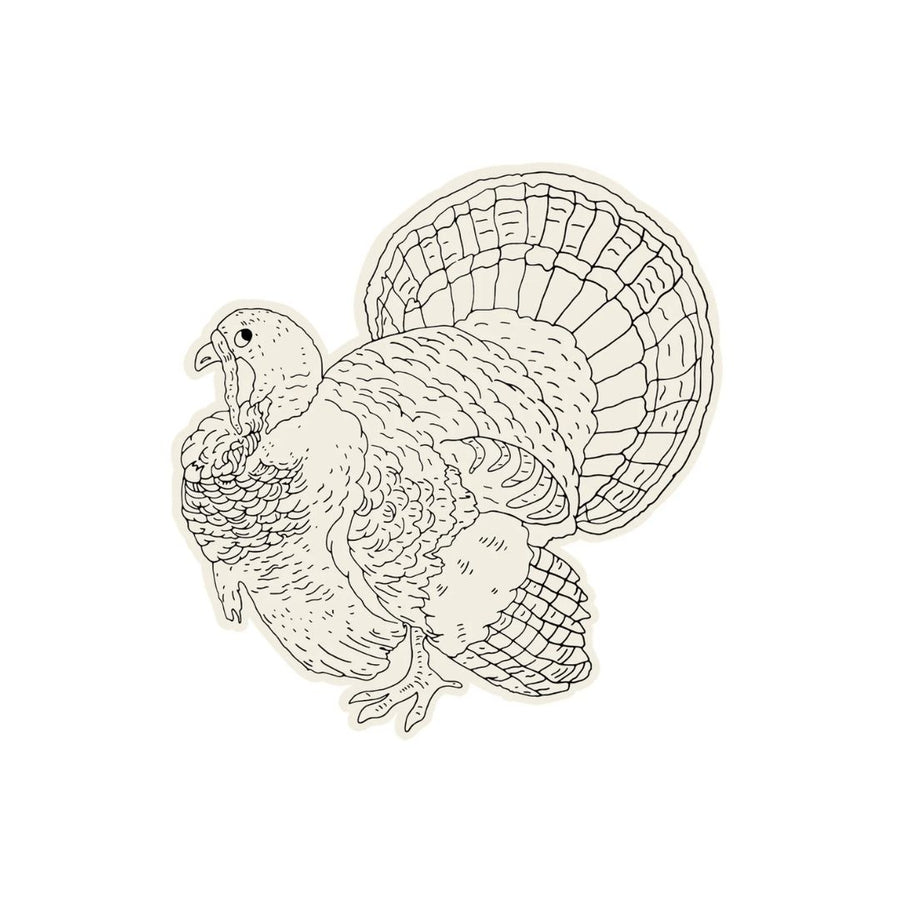 DIE CUT COLORING TURKEY PLACEMAT  12 SHEETS - HESTER & COOK - Compralo en CorinneRegalos.com