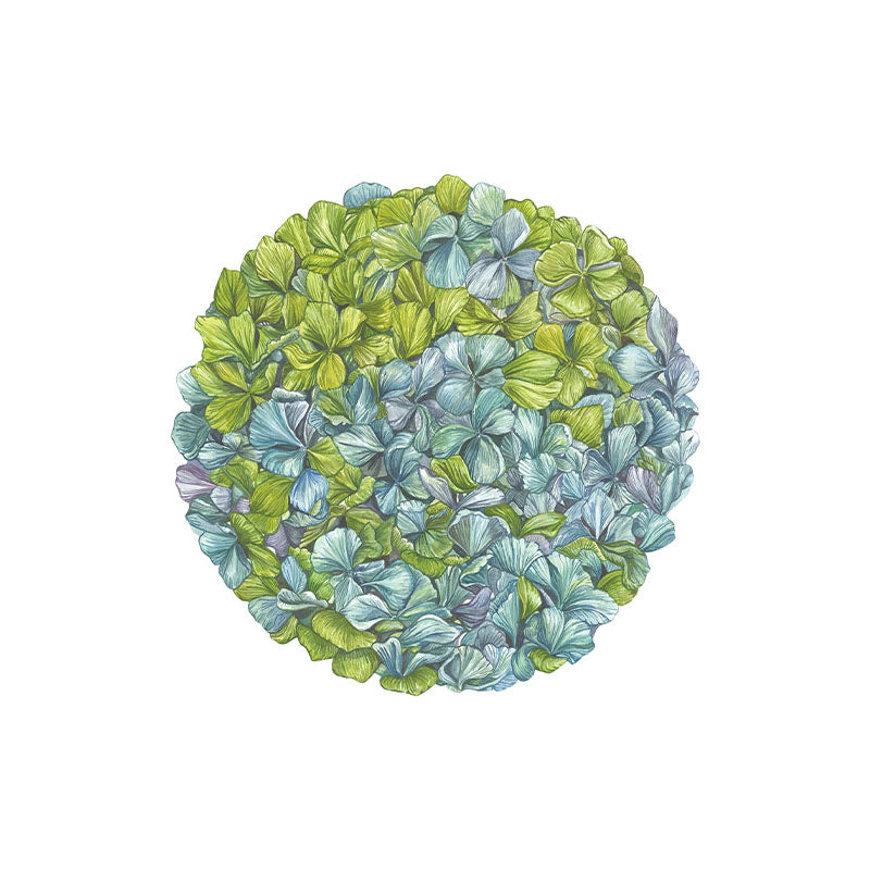 DIE-CUT HYDRANGEA PLACEMAT - 12 SHEETS - HESTER & COOK - Compralo en CorinneRegalos.com