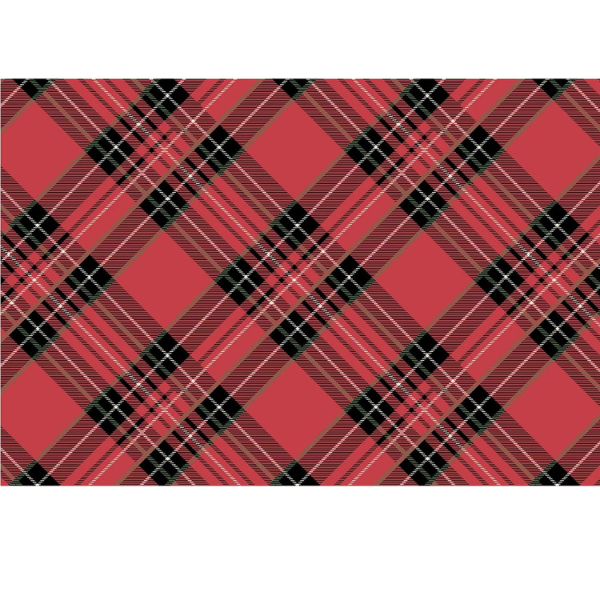 RED PLAID PLACEMAT - PAD OF 24 SHEETS - HESTER & COOK - Compralo en CorinneRegalos.com