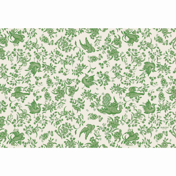 GREEN REGAL PEACOCK PLACEMAT - PAD OF 24 SHEETS - HESTER & COOK - Compralo en CorinneRegalos.com