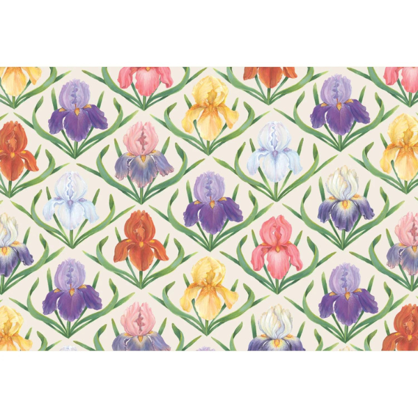 FIELD OF IRISES PLACEMAT - PAD OF 24 SHEETS - HESTER & COOK - Compralo en CorinneRegalos.com