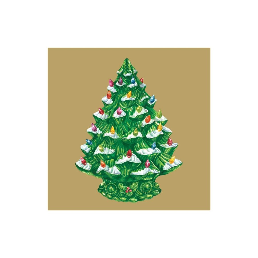 VINTAGE CHRISTMAS TREE COCKTAIL NAPKIN  PACK OF 20 - HESTER & COOK - Compralo en CorinneRegalos.com