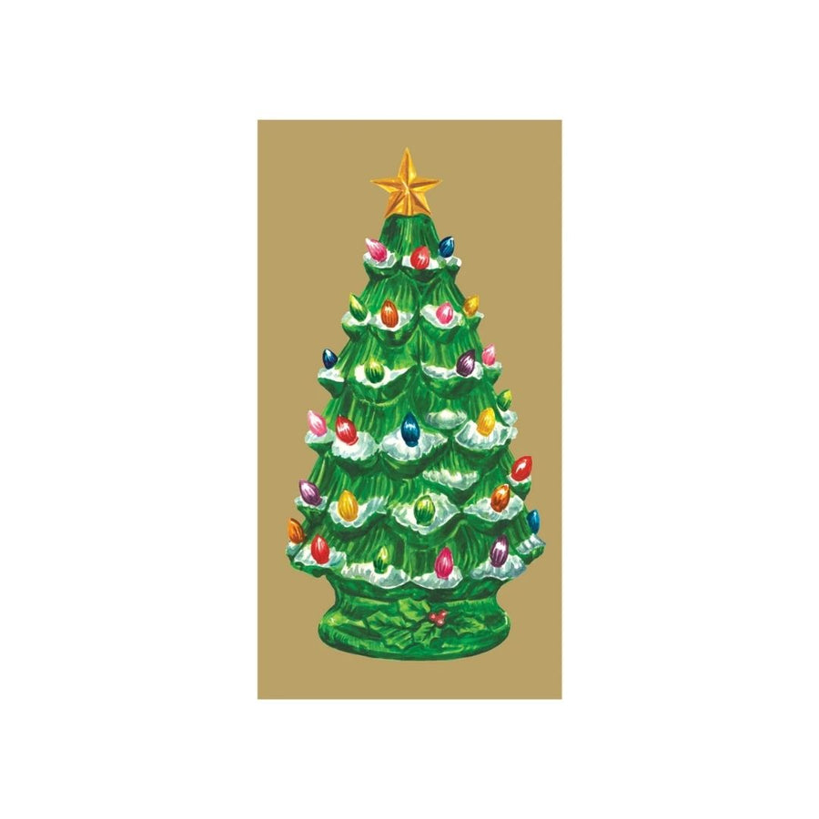 VINTAGE CHRISTMAS TREE GUEST NAPKIN  PACK OF 16 - HESTER & COOK - Compralo en CorinneRegalos.com