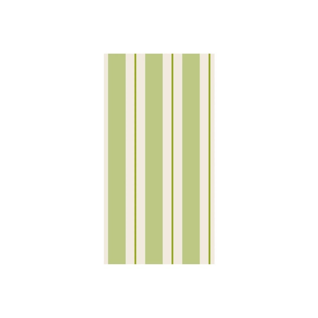 GREEN AWNING STRIPE GUEST NAPKIN  PACK OF 16 - HESTER & COOK - Compralo en CorinneRegalos.com