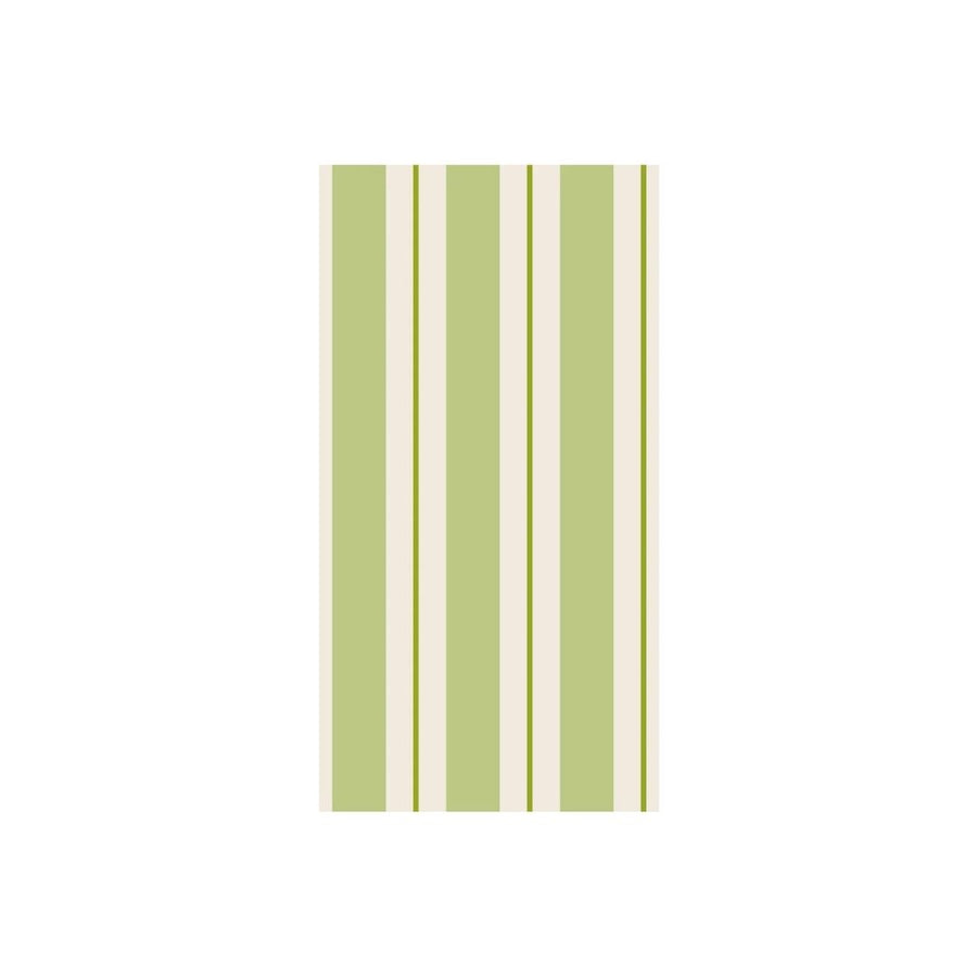 GREEN AWNING STRIPE GUEST NAPKIN  PACK OF 16 - HESTER & COOK - Compralo en CorinneRegalos.com