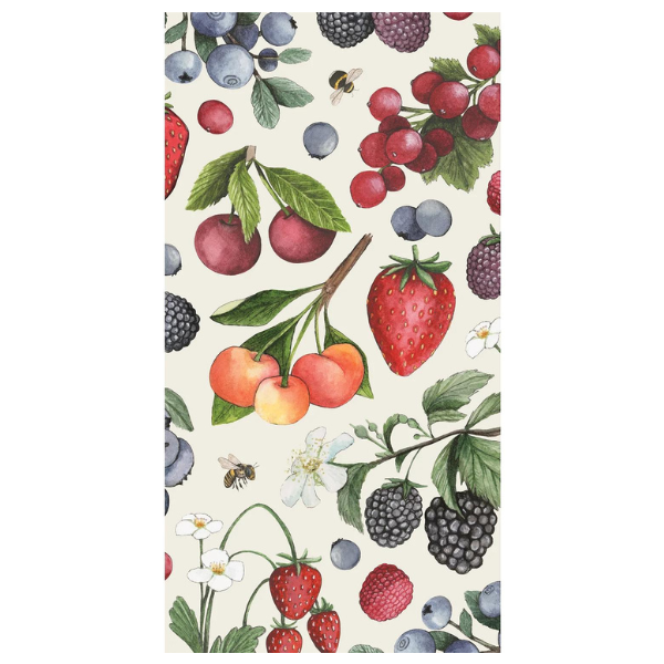 WILD BERRY GUEST NAPKIN - PACK OF 16 - HESTER & COOK - Compralo en CorinneRegalos.com