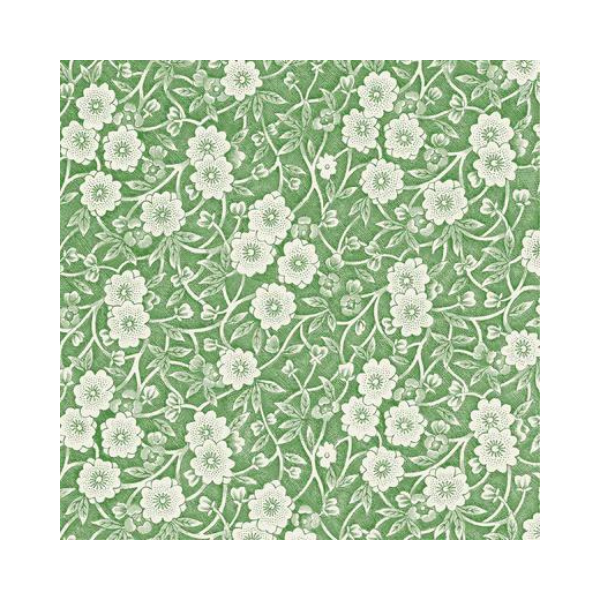 GREEN CALICO COCKTAIL NAPKIN - PACK OF 20 - HESTER & COOK - Compralo en CorinneRegalos.com