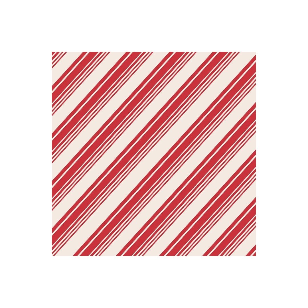 PEPPERMINT STRIPE COCKTAIL NAPKIN  PACK OF 20 - HESTER & COOK - Compralo en CorinneRegalos.com