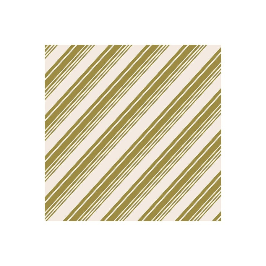 GOLD PEPPERMINT STRIPE COCKTAIL NAPKIN  PACK OF 20 - HESTER & COOK - Compralo en CorinneRegalos.com