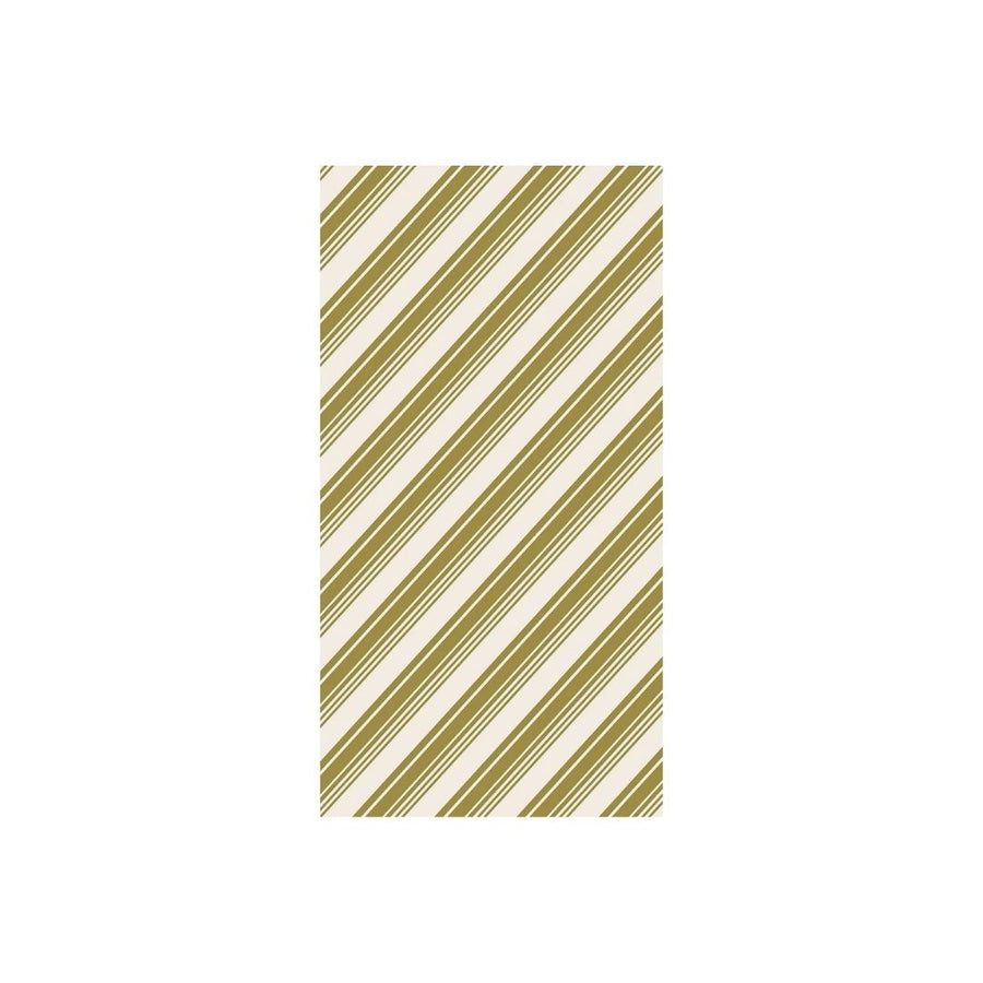 GOLD PEPPERMINT STRIPE GUEST NAPKIN  PACK OF 16 - HESTER & COOK - Compralo en CorinneRegalos.com