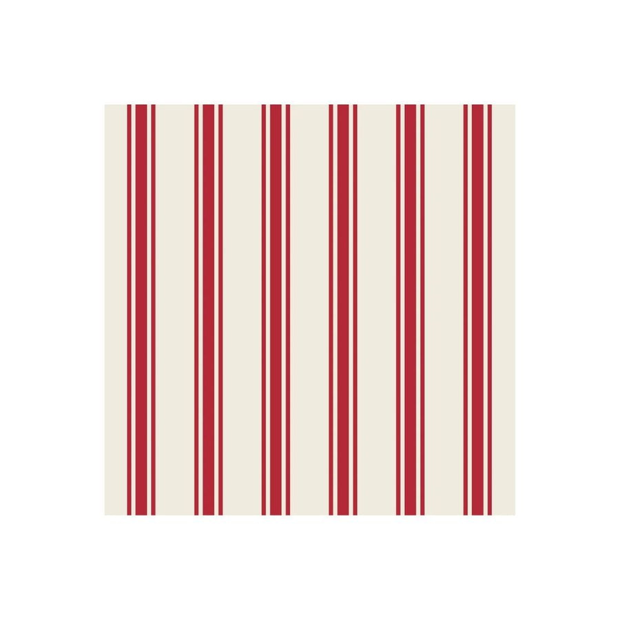 RED LINEN STRIPE COCKTAIL NAPKIN  PACK OF 20 - HESTER & COOK - Compralo en CorinneRegalos.com