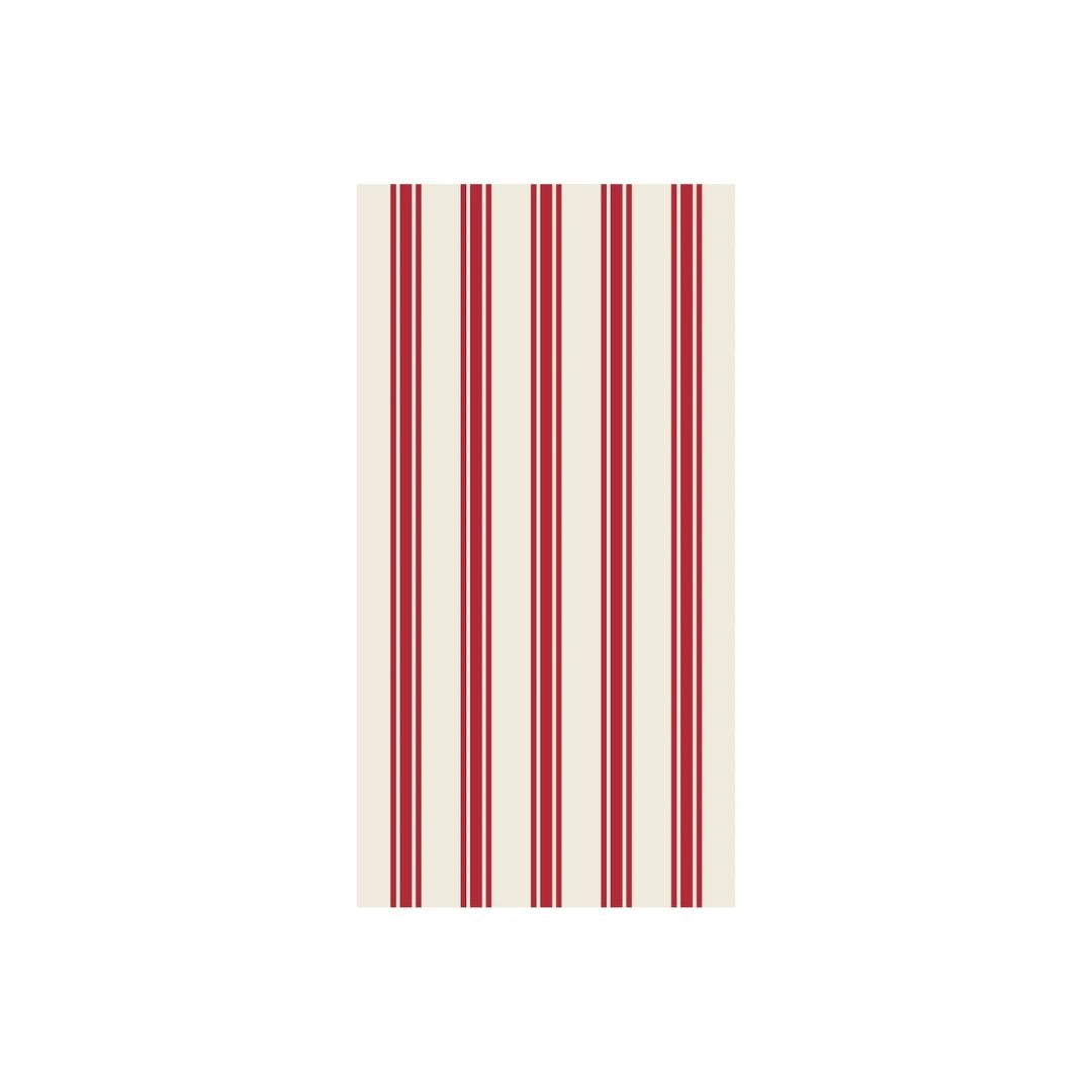 RED LINEN STRIPE GUEST NAPKIN  PACK OF 16 - HESTER & COOK - Compralo en CorinneRegalos.com