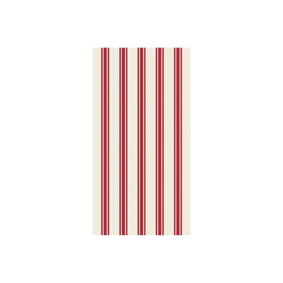 RED LINEN STRIPE GUEST NAPKIN  PACK OF 16 - HESTER & COOK - Compralo en CorinneRegalos.com