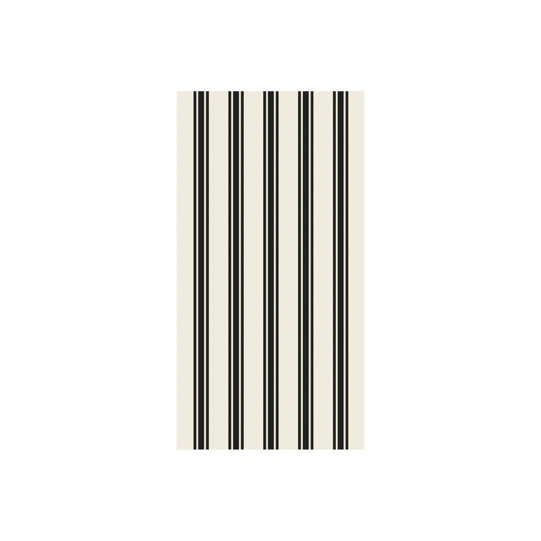 BLACK LINEN STRIPE GUEST NAPKIN  PACK OF 16 - HESTER & COOK - Compralo en CorinneRegalos.com