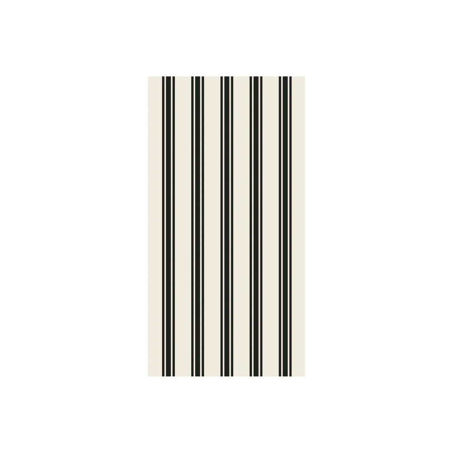 BLACK LINEN STRIPE GUEST NAPKIN  PACK OF 16 - HESTER & COOK - Compralo en CorinneRegalos.com