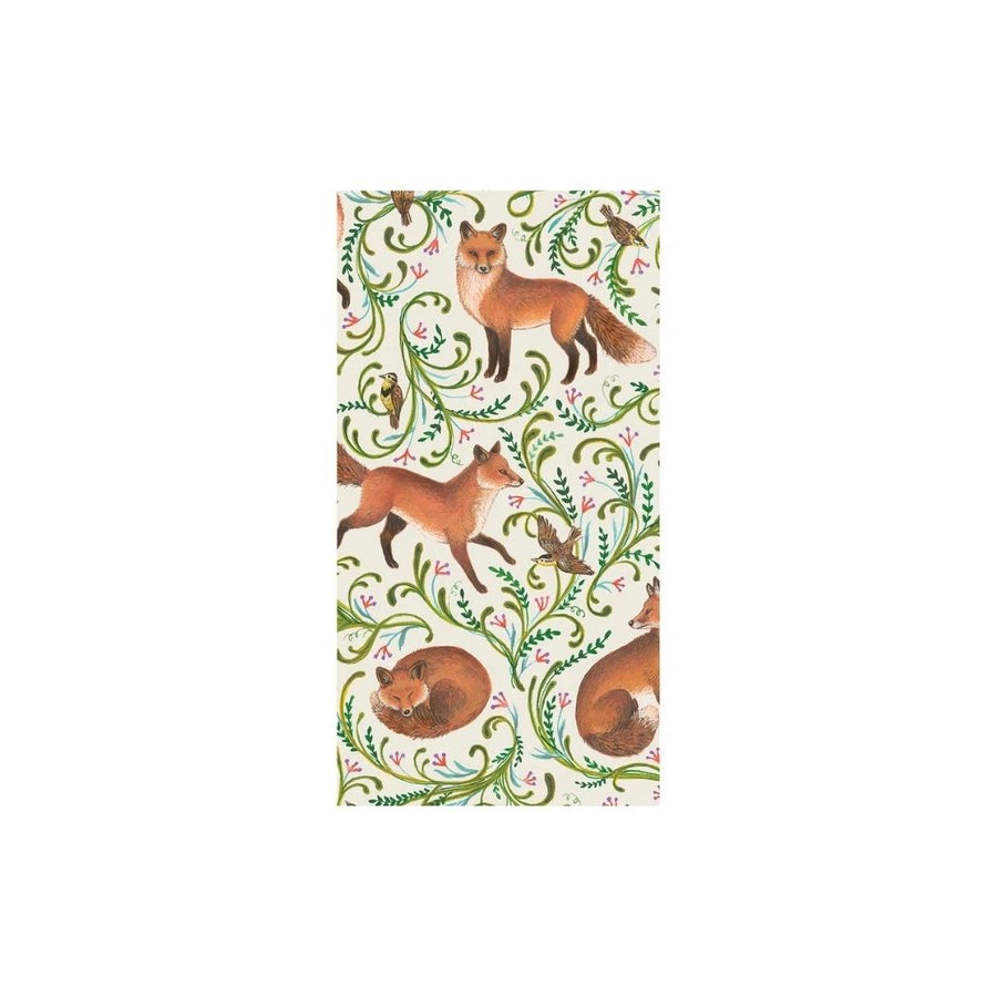 FANCIFUL FOX GUEST NAPKIN  PACK OF 16 - HESTER & COOK - Compralo en CorinneRegalos.com