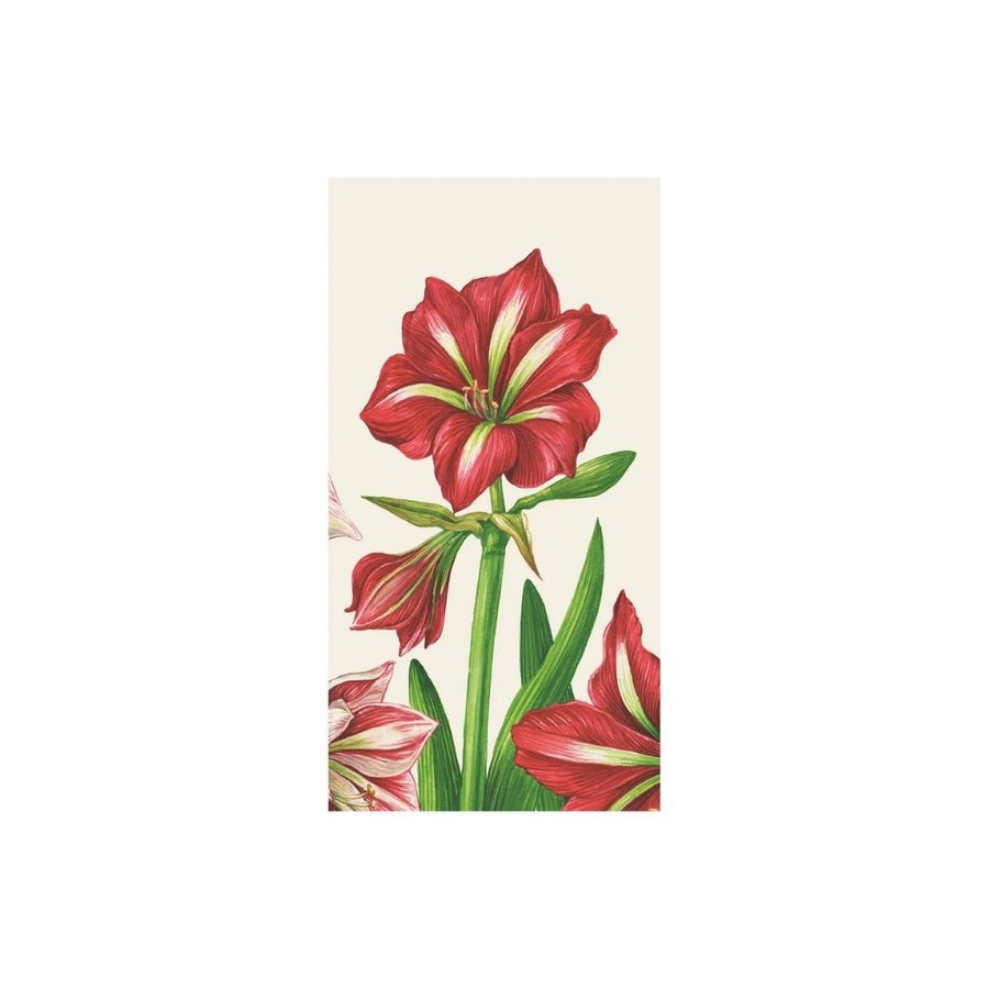 AMARYLLIS BLOOMS GUEST NAPKIN  PACK OF 16 - HESTER & COOK - Compralo en CorinneRegalos.com