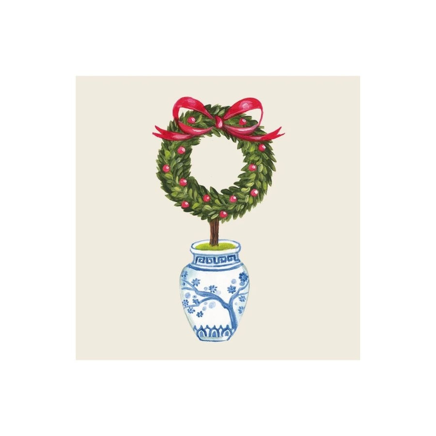 HOLIDAY TOPIARY COCKTAIL NAPKIN  PACK OF 20 - HESTER & COOK - Compralo en CorinneRegalos.com