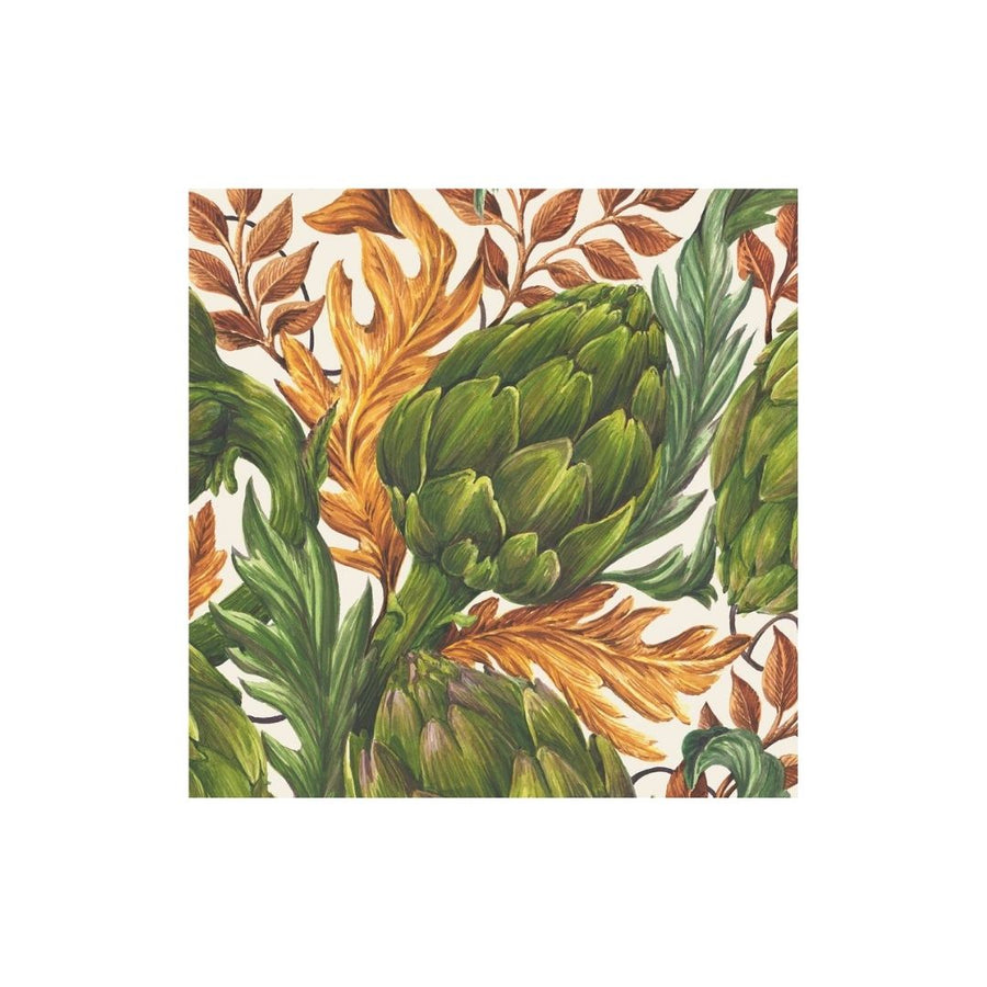 AUTUMNAL ARTICHOKES COCKTAIL NAPKIN  PACK OF 20 - HESTER & COOK - Compralo en CorinneRegalos.com