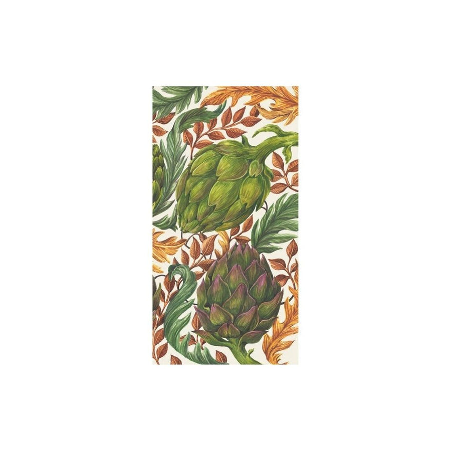 AUTUMNAL ARTICHOKES GUEST NAPKIN  PACK OF 16 - HESTER & COOK - Compralo en CorinneRegalos.com