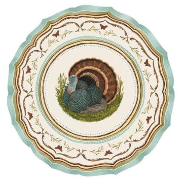 DIE CUT HERITAGE TURKEY CHINA - HESTER & COOK - Compralo en CorinneRegalos.com