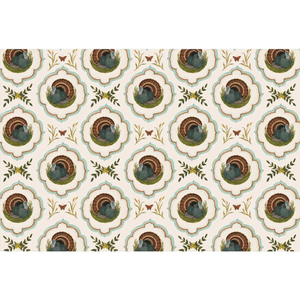 HERITAGE TURKEY MEADOW PLACEMAT - PAD OF 24 SHEETS - HESTER & COOK - Compralo en CorinneRegalos.com