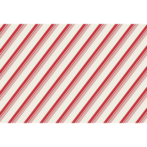 PEPPERMINT STRIPE PLACEMAT - PAD OF 24 SHEETS - HESTER & COOK - Compralo en CorinneRegalos.com