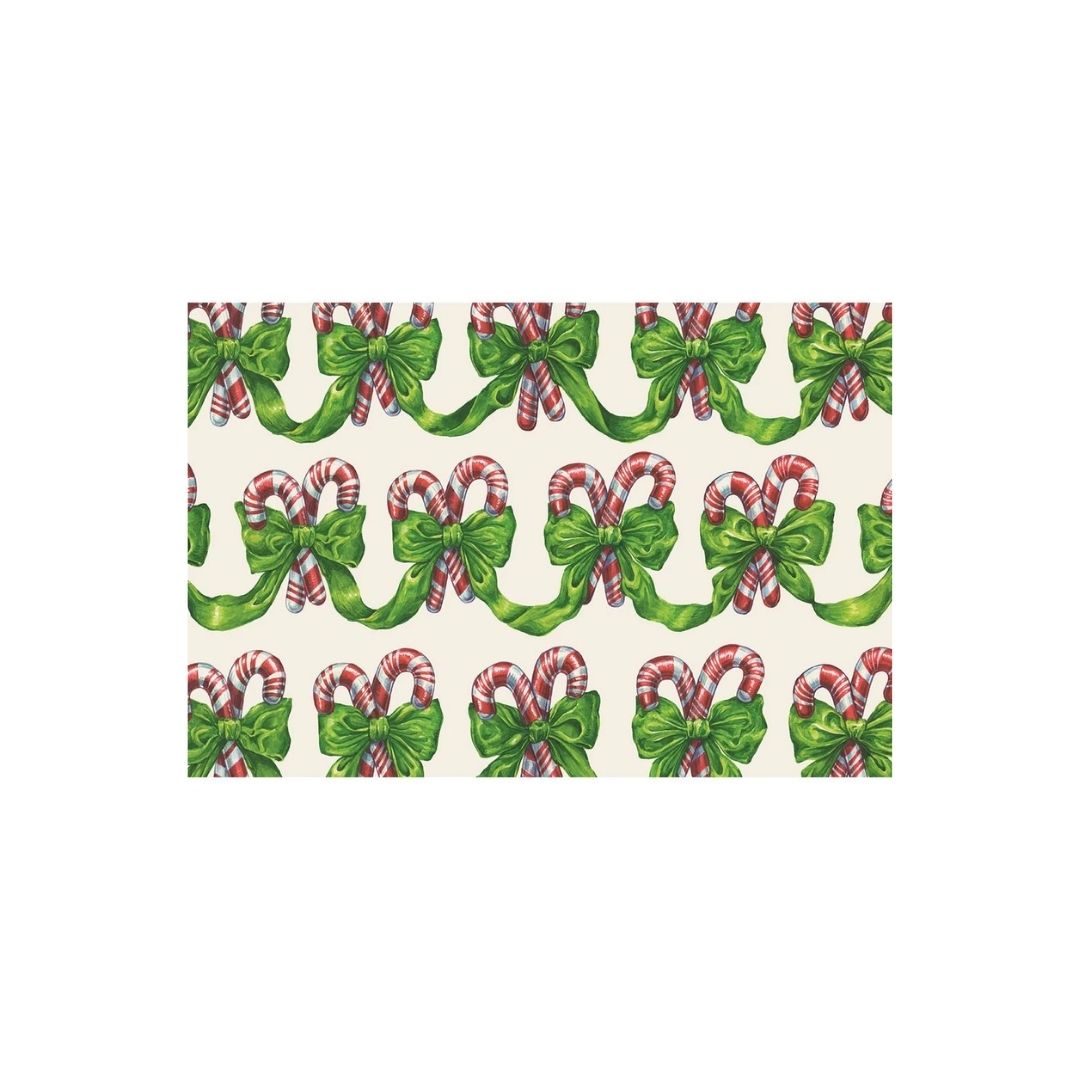 FESTIVE CANDY CANES PLACEMAT  PAD OF 20 SHEETS - HESTER & COOK - Compralo en CorinneRegalos.com