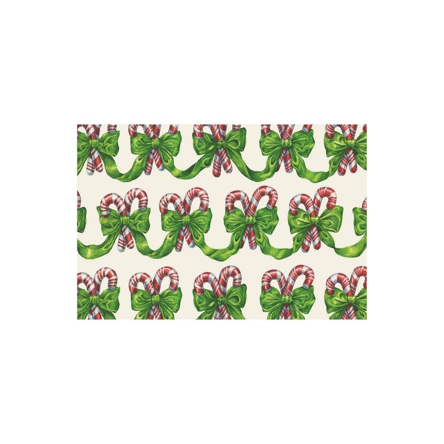 FESTIVE CANDY CANES PLACEMAT  PAD OF 20 SHEETS - HESTER & COOK - Compralo en CorinneRegalos.com
