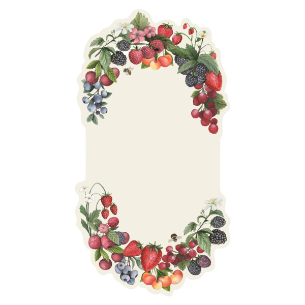 BERRY BRAMBLE TABLE CARD - PACK OF 12 - HESTER & COOK - Compralo en CorinneRegalos.com