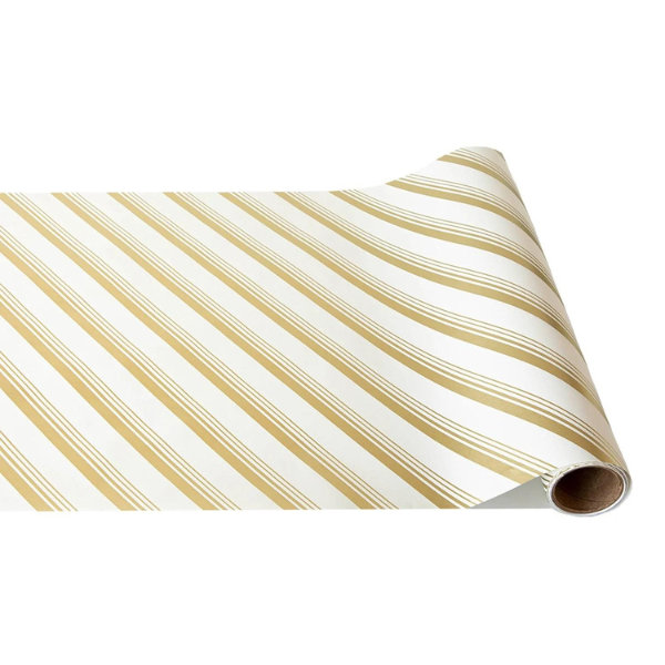 GOLD PEPPERMINT STRIPE RUNNER - 20" X 25' - HESTER & COOK - Compralo en CorinneRegalos.com