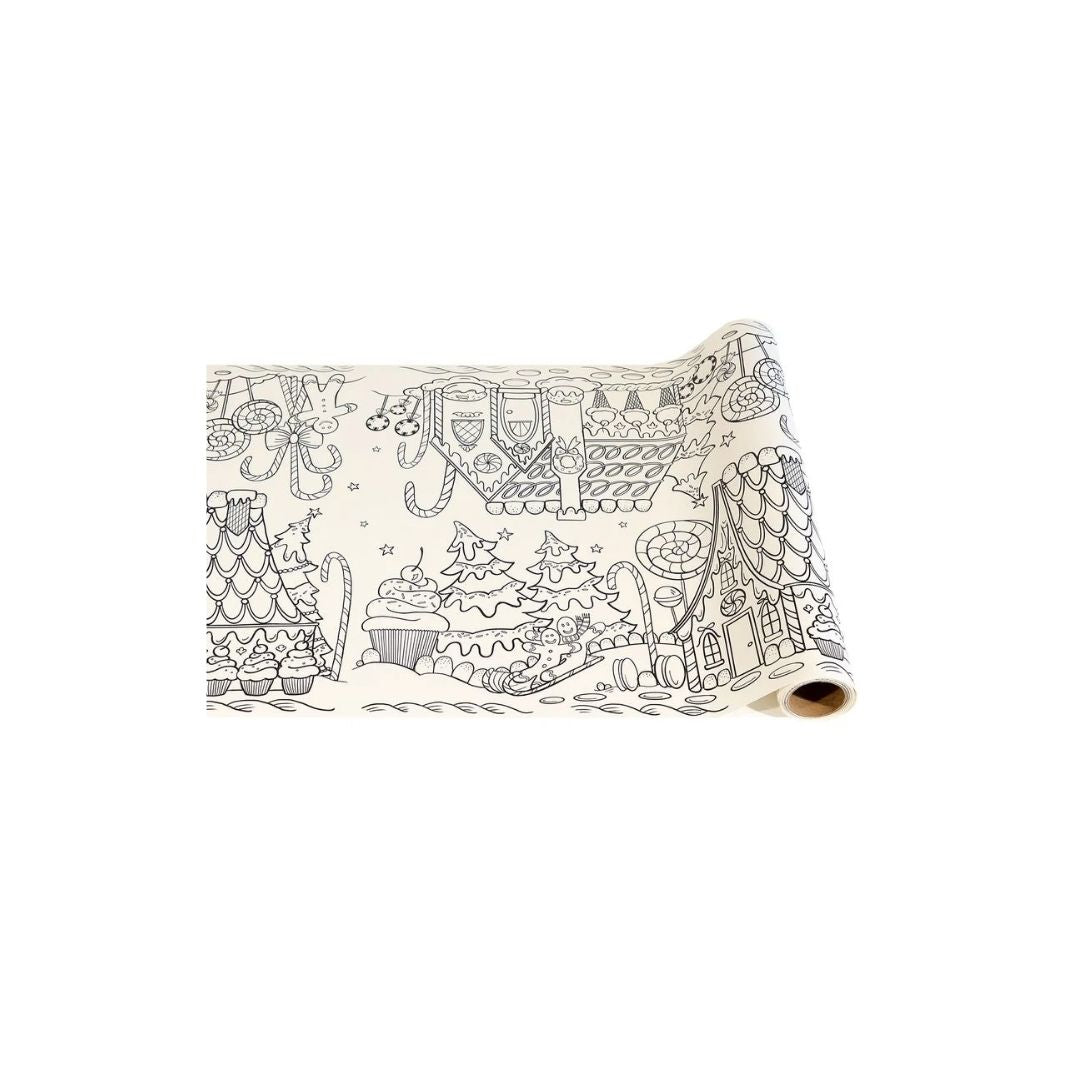 GINGERBREAD COLORING RUNNER  20 X 25' - HESTER & COOK - Compralo en CorinneRegalos.com