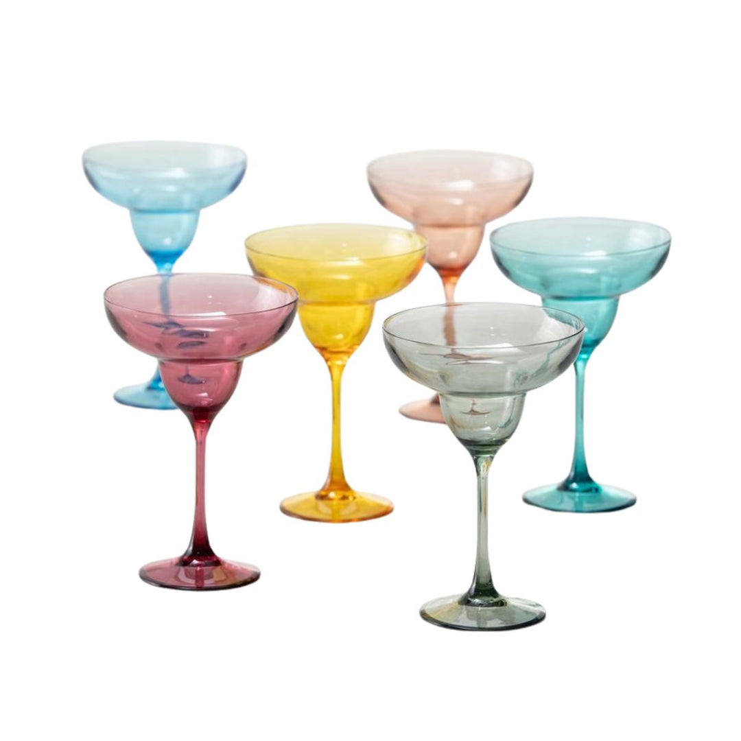 OUTSIDE MARGARITA MIXED COLORS 10OZ (295ML), SET OF 6