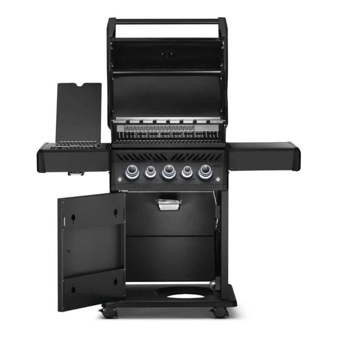 ROGUE SE 425 PROPANE GAS GRILL WITH INFRARED REAR AND SIDE BURNERS BLACK  PHANTOM
