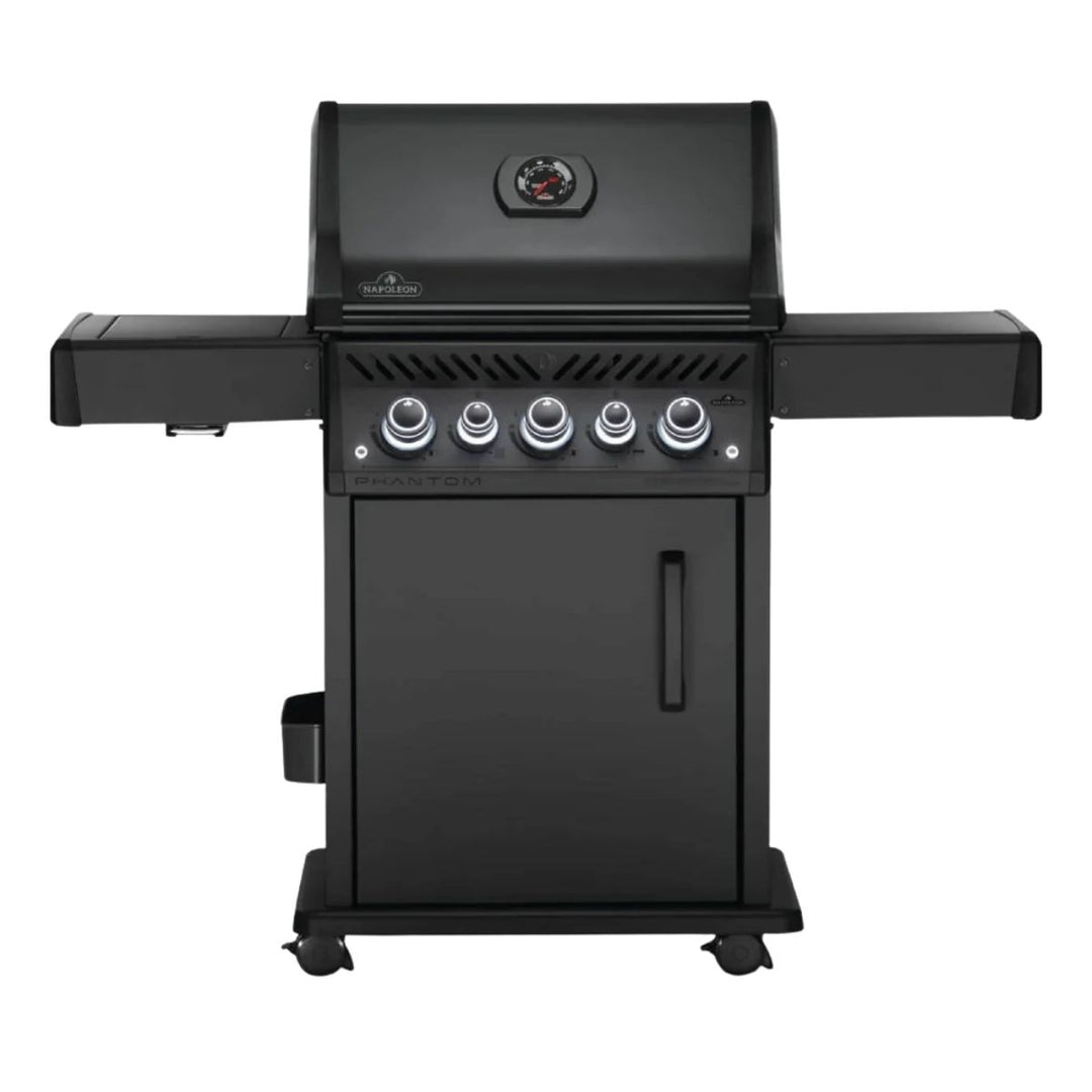 ROGUE SE 425 PROPANE GAS GRILL WITH INFRARED REAR AND SIDE BURNERS BLACK  PHANTOM