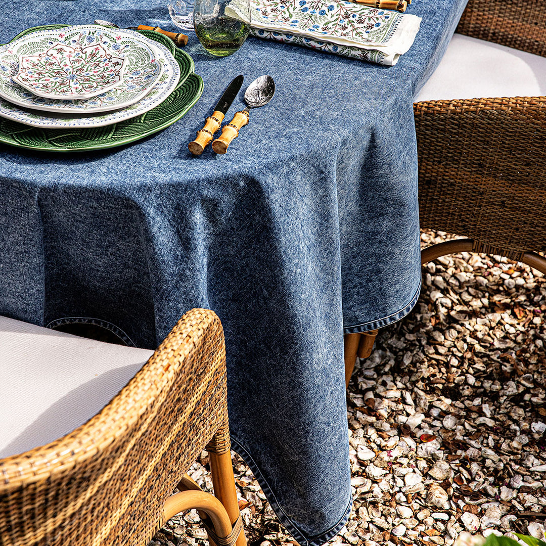 "DENIM 60"" X 120"" TABLECLOTH - BLUE"