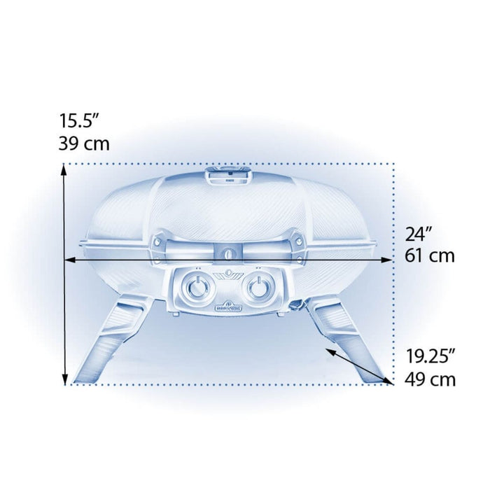 TRAVELQ 285 PORTABLE PROPANE GAS GRILL BLUE