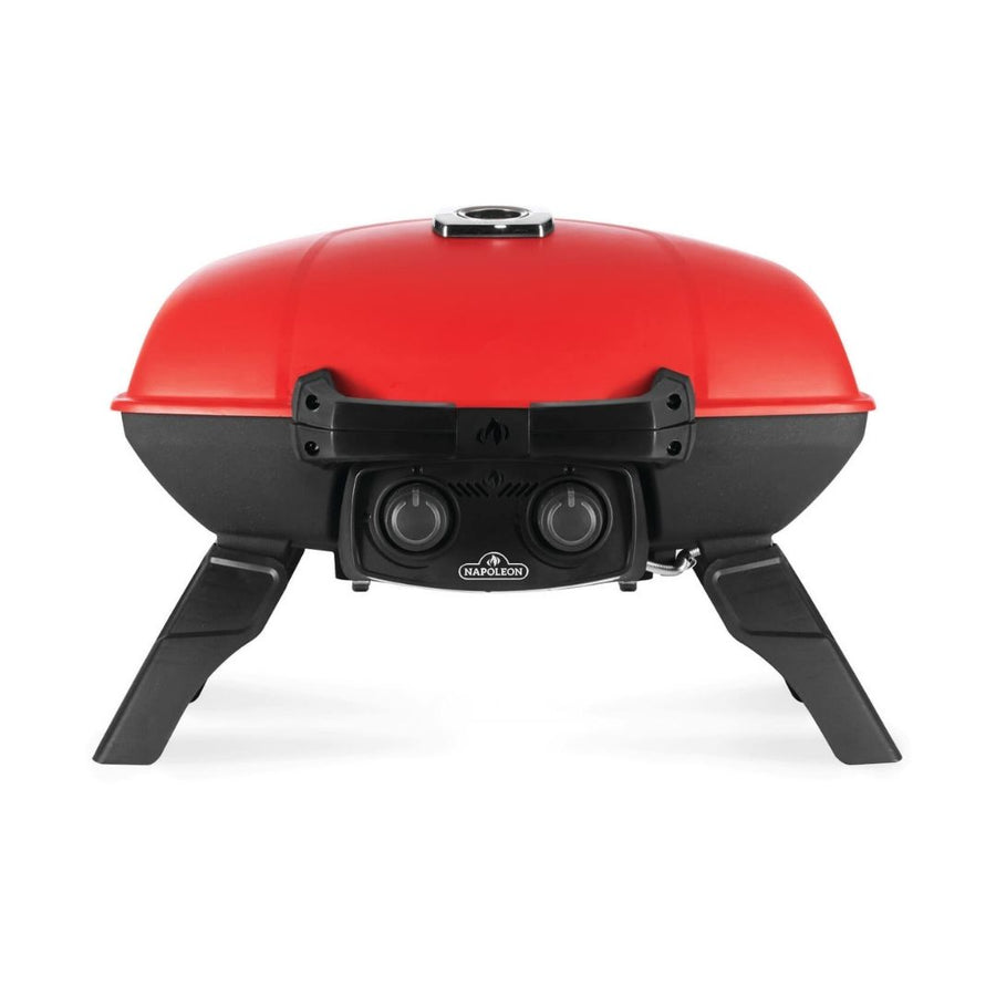 TRAVELQ 285 PORTABLE PROPANE GAS GRILL WITH GRIDDLE RED - NAPOLEON - Compralo en CorinneRegalos.com