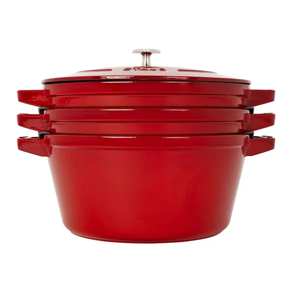 STAUB STACKABLE 3-PCS, CAST IRON, CHERRY - STAUB - Compralo en CorinneRegalos.com