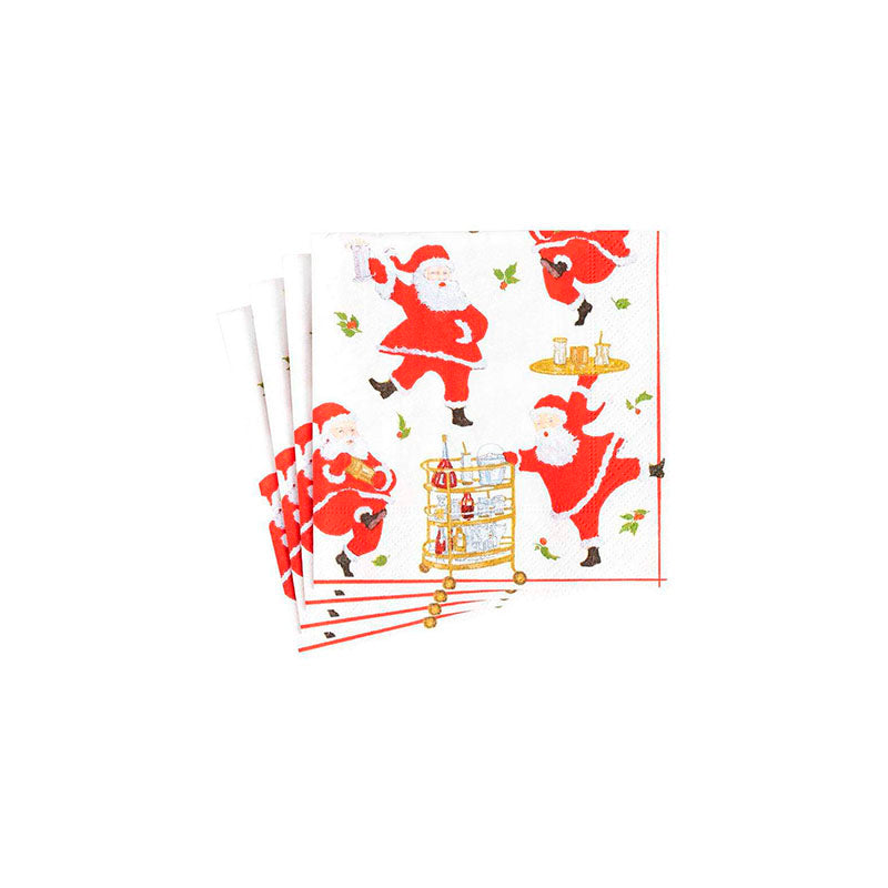 Cocktails With Santas Napkin Cocktail - CASPARI - Compralo en CorinneRegalos.com