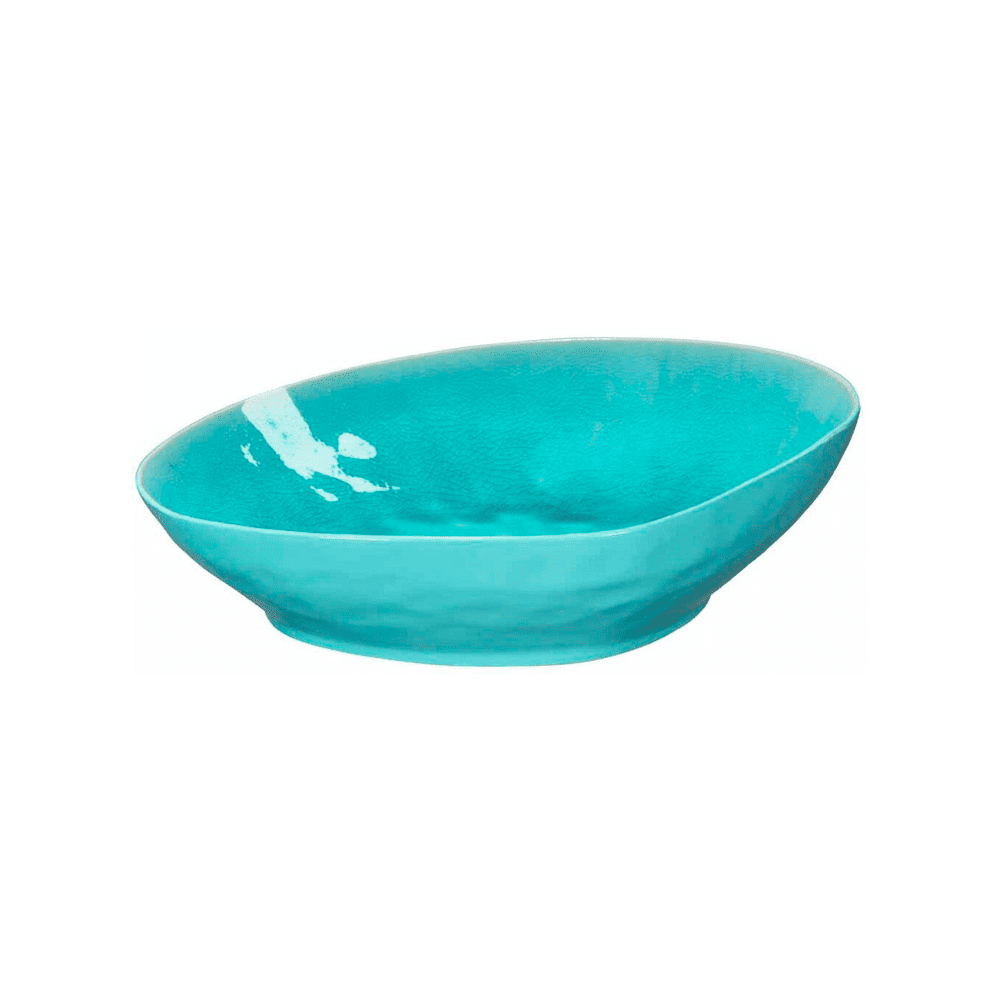 Flat bowl TURQUOISE 30 x 28 cm h. 85 cm - Disponible en Corinne Regalos