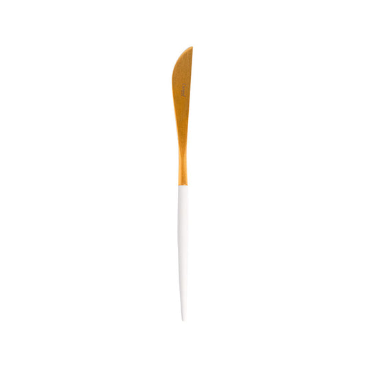 KNIFE GOA GOLD, WITH WHITE HANDLE - ASA SELECTION - Compralo en CorinneRegalos.com